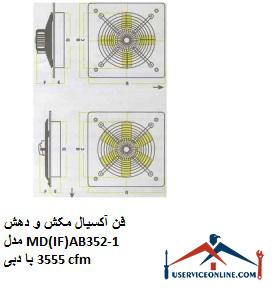 Axial suction and suction fan model MD (IF) AB352-1 with a flow rate of 3555 cfm فن آکسیال مکش و دهش مدل MD(IF)AB352-1 با دبی 3555 cfm