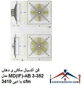 Axial suction and suction fan model MD (IF) -AB352-3 with a flow rate of 3410 cfm فن آکسیال مکش و دهش مدل MD(IF)-AB352-3 با دبی 3410 cfm
