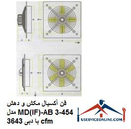 Axial suction and suction fan model MD (IF) -AB454-3 with 3643 cfm flow فن آکسیال مکش و دهش مدل MD(IF)-AB454-3 با دبی 3643 cfm