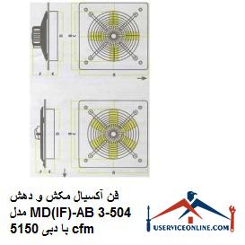 Axial suction and suction fan model MD (IF) -AB504-3 with a flow rate of 5150 cfm فن آکسیال مکش و دهش مدل MD(IF)-AB504-3 با دبی 5150 cfm