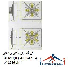 Axial suction and suction fan model MD (IF) -AC354-1 with a flow rate of 1236 cfm فن آکسیال مکش و دهش مدل MD(IF)-AC354-1 با دبی 1236 cfm
