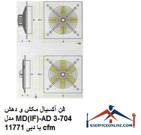 Axial suction fan Model MD (IF) -AD704-3 with flow 11771 cfm فن آکسیال مکش و دهش مدل MD(IF)-AD704-3 با دبی 11771 cfm