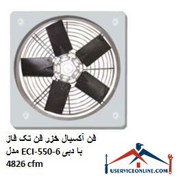 Caspian axial fan single-phase model ECI-550-6 with a flow rate of 4826 cfm فن آکسیال خزر فن تک فاز مدل ECI-550-6 با دبی 4826 cfm