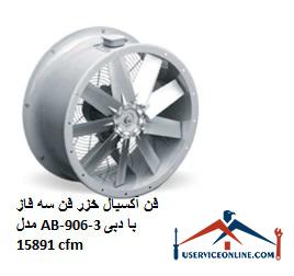 Caspian axial fan three-phase fan model AB-906-3 with a flow rate of 15891 cfm فن آکسیال خزر فن سه فاز مدل AB-906-3 با دبی 15891 cfm