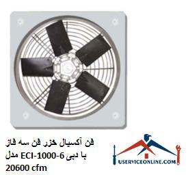 Caspian axial fan three-phase fan model ECI-1000-6 with a flow rate of 20600 cfm فن آکسیال خزر فن سه فاز مدل ECI-1000-6 با دبی 20600 cfm