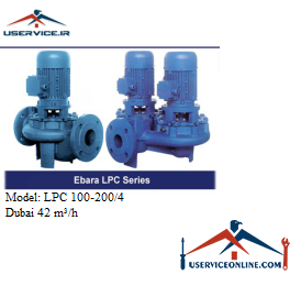 Cast iron circulator pump 42, LPC 100-2004 پمپ سیرکولاتور چدنی ابارا مدل LPC 100-200/4 با دبی 42 مترمکعب برساعت
