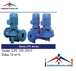 Cast iron circulator pump 54, LPC 100-2003 پمپ سیرکولاتور چدنی ابارا مدل LPC 100-200/3 با دبی 54 مترمکعب برساعت