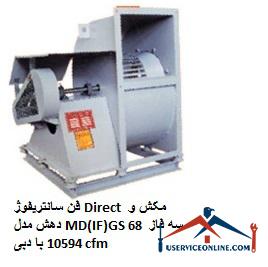 Direct Centrifugal Fan Model MD (IF) GS 68 three phase with flow 10594 cfm فن سانتریفیوژ Direct مکش و دهش مدل MD(IF)GS 68 سه فاز با دبی 10594 cfm