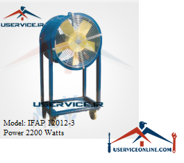 Iranian Channel Moving Axial Fan IFAP 12012-3 فن آکسیال متحرک کانالی ایرانیان فن مدل IFAP 12012 -3 قدرت 2200 وات