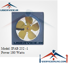 Iranian Wall Axial Fan IFAB 252 -1 فن آکسیال دیواری ایرانیان فن مدل IFAB 252 -1 قدرت 180 وات