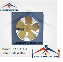 Iranian Wall Axial Fan IFAB 314-1 فن آکسیال دیواری ایرانیان فن مدل IFAB 314-1 قدرت 250 وات