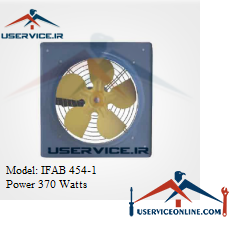 Iranian Wall Axial Fan IFAB 454-1 فن آکسیال دیواری ایرانیان فن مدل IFAB 454-1 قدرت 370 وات