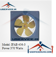 Iranian Wall Axial Fan IFAB 456-3 فن آکسیال دیواری ایرانیان فن مدل IFAB 456-3 قدرت 370 وات
