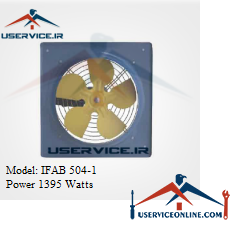 Iranian Wall Axial Fan IFAB 504-1 فن آکسیال دیواری ایرانیان فن مدل IFAB 504-1 قدرت 1395 وات
