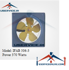 Iranian Wall Axial Fan IFAB 506-3 فن آکسیال دیواری ایرانیان فن مدل IFAB 506-3 قدرت 370 وات