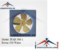 Iranian Wall Axial Fan IFAB 566-1 فن آکسیال دیواری ایرانیان فن مدل IFAB 566-1 قدرت 550 وات