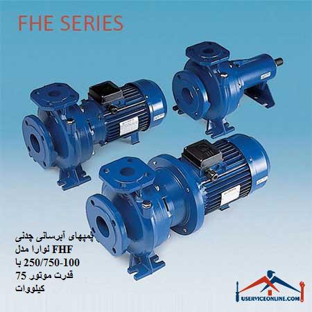 Laura cast iron water pumps model FHF 100-250750 with 75 kW motor power پمپهای آبرسانی چدنی لوارا مدل FHF 100-250/750 با قدرت موتور 75 کیلووات