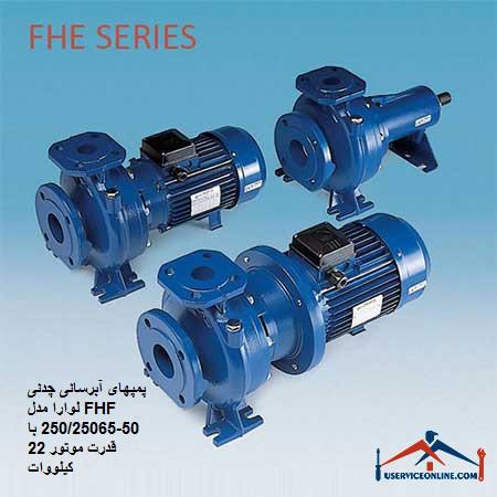 Laura cast iron water pumps model FHF 50-250 25065 with 22 kW motor power پمپهای آبرسانی چدنی لوارا مدل FHF 50-250/25065 با قدرت موتور 22 کیلووات