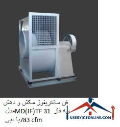 MD (IF) TF 31 three-phase suction and suction centrifugal fan with 783 cfm flow فن سانتریفیوژ مکش و دهش مدل MD(IF)TF 31 سه فاز با دبی 783 cfm