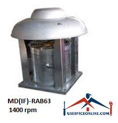 MD(IF)-RAB63 1400 rpm فن آکسیال مکش و دهش مدل MD(IF)-RAB63 با دور موتور 1400 rpm
