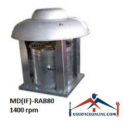 MD(IF)-RAB801400 rpm فن آکسیال مکش و دهش مدل MD(IF)-RAB80 با دور موتور 1400 rpm