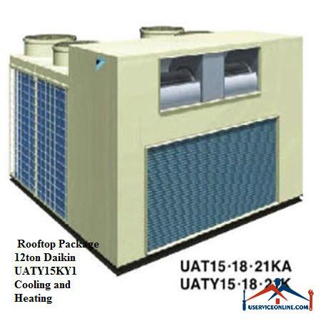 Rooftop Package 12ton Daikin UATY15KY1 Cooling and Heating پکیج پشت بامی 12تن Daikin دایکین UATY15KY1 مدل سرمایش و گرمایش