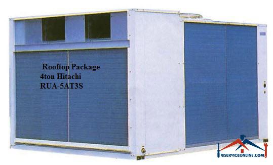 Rooftop Package 4ton Hitachi RUA-5AT3S پکیج پشت بامی 4تن Hitachi هیتاچی RUA-5AT3S مدل