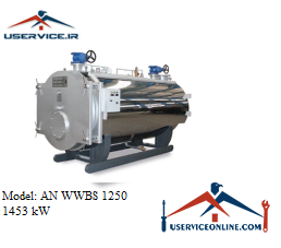 Steel spa boiler of Ansar Company AN WWBS 1250 دیگ فولادی آبگرم شرکت انصار AN WWBS 1250