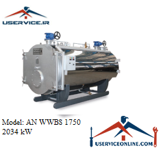 Steel spa boiler of Ansar Company AN WWBS 1750 دیگ فولادی آبگرم شرکت انصار AN WWBS 1750