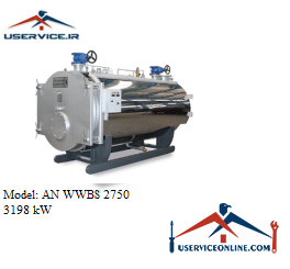 Steel spa boiler of Ansar Company AN WWBS 2750 دیگ فولادی آبگرم شرکت انصار AN WWBS 2750