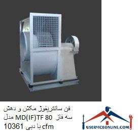Suction and suction centrifugal fan model MD (IF) TF 80 three phase with flow 10361 cfm فن سانتریفیوژ مکش و دهش مدل MD(IF)TF 80 سه فاز با دبی 10361 cfm