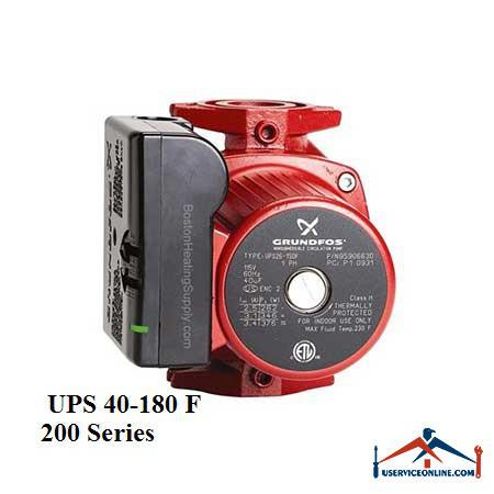 UPS 40-180 F پمپ سيرکولاتور گراندفوس مدل UPS 40-180 F سری 200