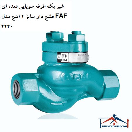 One-way flanged valve with flanged size 2 inches, model FAF 2240 شیر یک طرفه سوپاپی دنده ای فلنج دار سایز 2 اینچ مدل FAF 2240