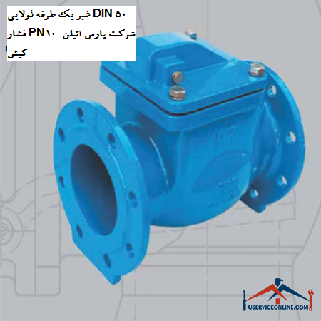 One-way hinged valve DIN 50 pressure PN10 Pars Ethylene Kish Company شیر یک طرفه لولایی DIN 50 فشار PN10 شرکت پارس اتیلن کیش