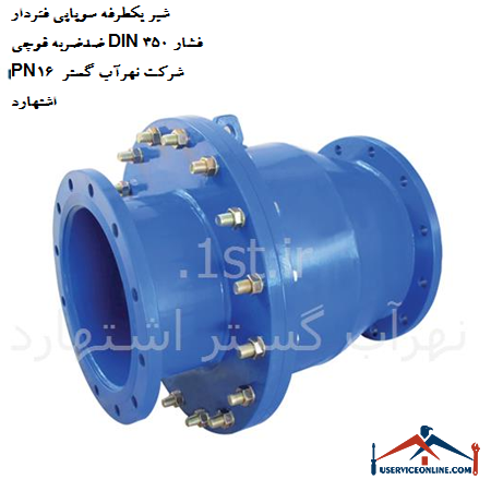 One-way valve valve with anti-shock spring DIN 350 pressure PN16 of Nahrab Gostar Eshtehard company شیر یکطرفه سوپاپی فنردار ضدضربه قوچی DIN 350 فشار PN16 شرکت نهرآب گستر اشتهارد