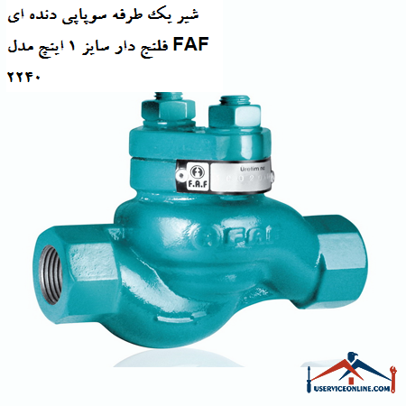 One-way valve valve with flanged gear, size 1 inch, model FAF 2240 شیر یک طرفه سوپاپی دنده ای فلنج دار سایز 1 اینچ مدل FAF 2240