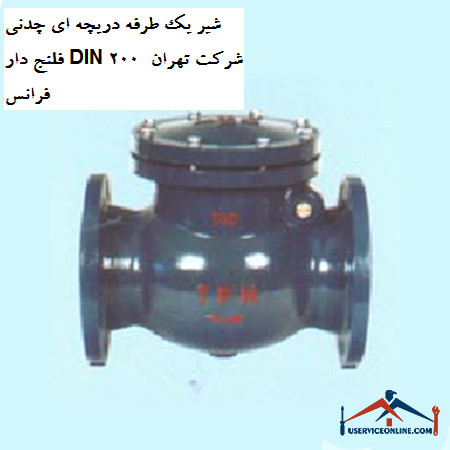 One-way valve with cast iron flanged valve DIN 200 Tehran Tehran Company شیر یک طرفه دریچه ای چدنی فلنج دار DIN 200 شرکت تهران فرانس