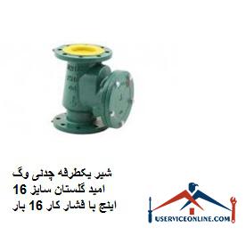 Vog Omid Golestan cast iron one-way valve, size 16 inches, with working pressure 16 times شیر یکطرفه چدنی وگ امید گلستان سایز 16 اینچ با فشار کار 16 بار