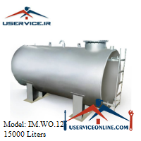 Horizontal Metal Storage Source IM.WO.12 منبع ذخیره فلزی افقی 15000 لیتری شرکت ایران منبع مدل IM.WO.12