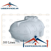 Horizontal Storage Source Next Door (500) منبع ذخیره افقی درب کنار 500 لیتری شرکت رادمان پلاست