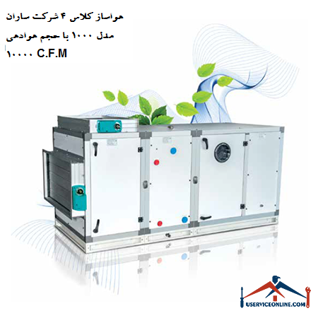 Class 4 air conditioner of Saran company, model 1000 with aeration volume of 10000 C.F.M هواساز کلاس 4 شرکت ساران مدل 1000 با حجم هوادهی 10000 C.F.M