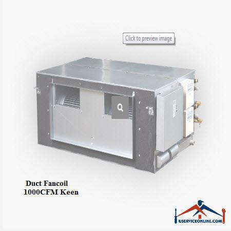 Duct Fancoil 1000CFM Keen فن کویل کانالی کین Keen CFM 1000