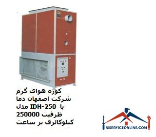 Hot air oven of Isfahan Tempeh, model IDH-250 with a capacity of 250,000 kcal per hour کوره هوای گرم شرکت اصفهان دما مدل IDH-250 با ظرفیت 250000 کیلوکالری بر ساعت