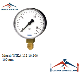 Wika Pressure Gauge from below WIKA 111.10.100 گیج فشار ویکا اتصال از زیر با قطر 100 مدل WIKA 111.10.100