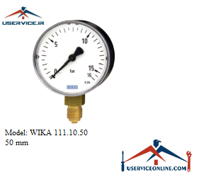 Wika Pressure Gauge from below WIKA 111.10.50 گیج فشار ویکا اتصال از زیر با قطر 50 مدل WIKA 111.10.50