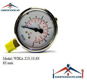 Wika Pressure Gauge from the back WIKA 213.53.63 گیج فشار ویکا اتصال از پشت با قطر 63 مدل WIKA 213.53.63